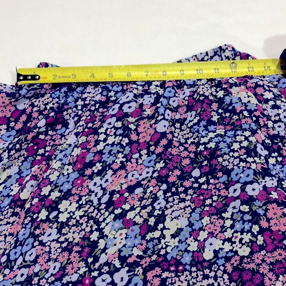 1989 PLACE Floral Purple and Blue Circle Skirt - Picture 5 of 5